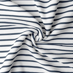 Striped Jersey BRETON White / Navy Blue